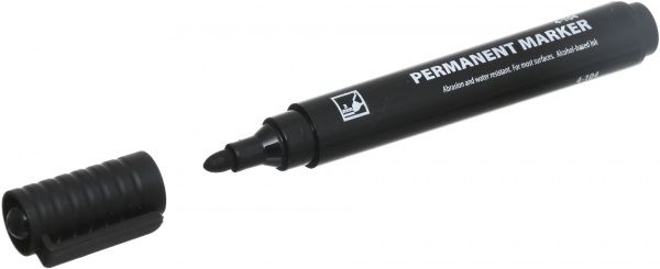 Маркер перманентний 4Office 1-3 мм 4-104 чорний 