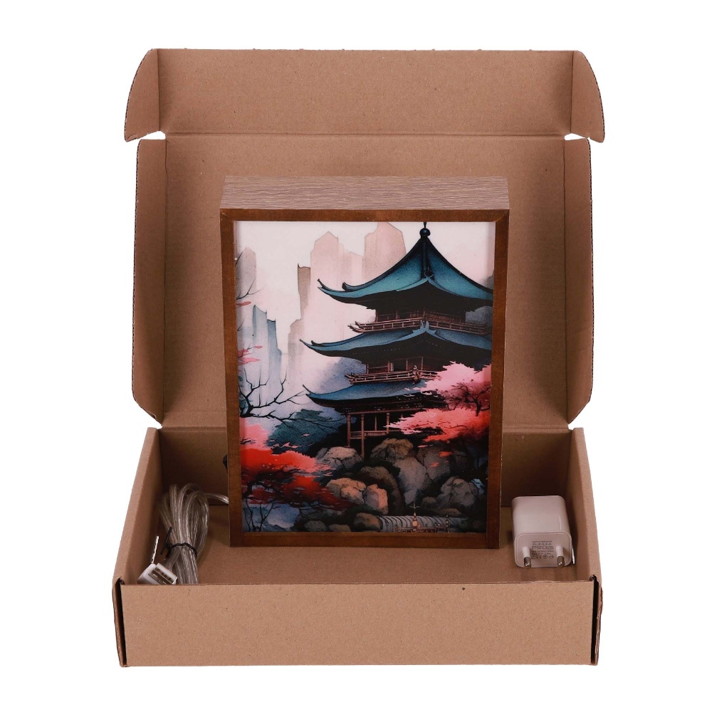 Настільна лампа декоративна The 11's Японія 1x3 Вт без цоколя дуб