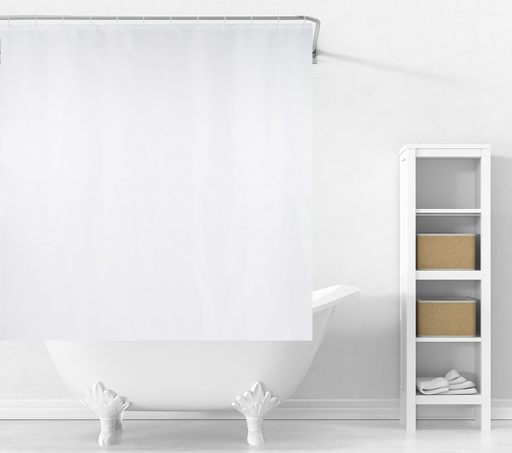 Шторка для ванны Eco Fabric Пика 180х180 см белый