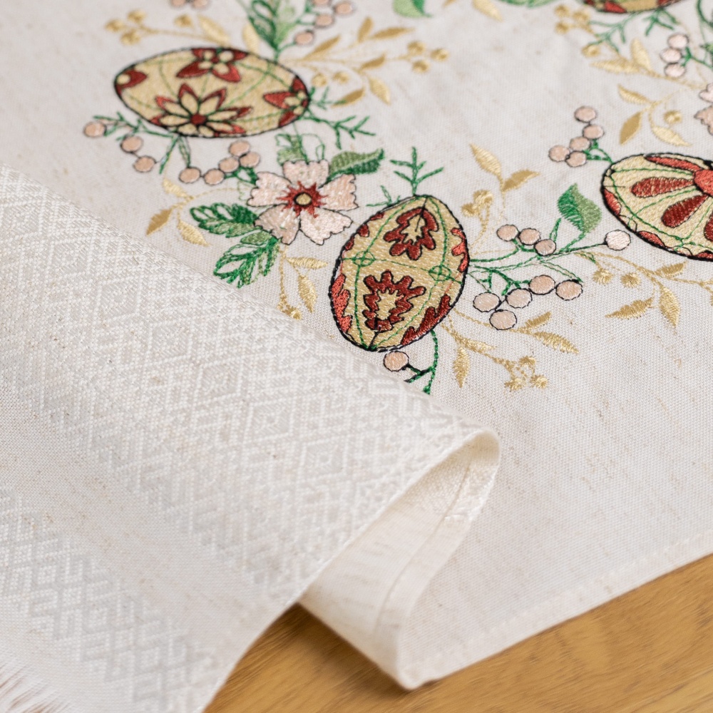 Рушник великодній 761-25/00 32x72 см Едельвіка бежевий