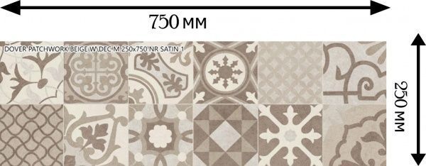 Плитка Allore Group Dover Patchwork Beige W M NR Satin 1 