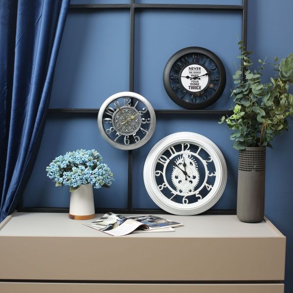 Часы настенные Skeleton 28x4 см стальной