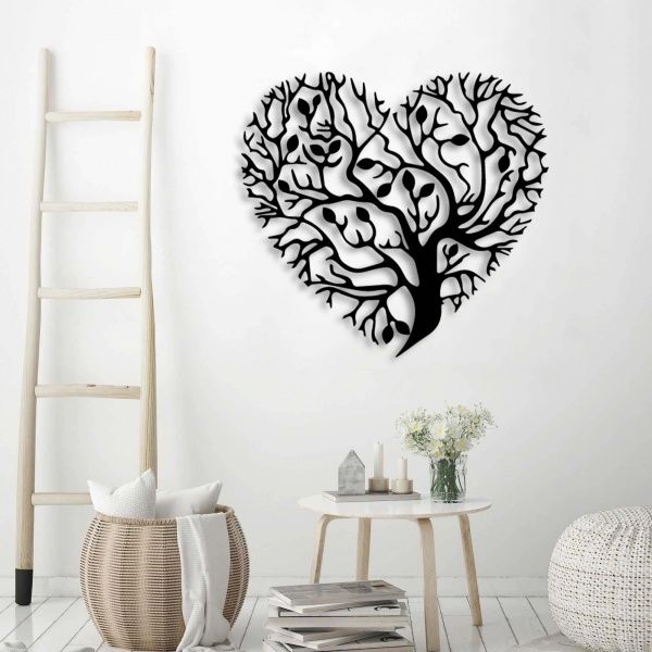 Панно Дерево сердце PN140 35x34 см черный 