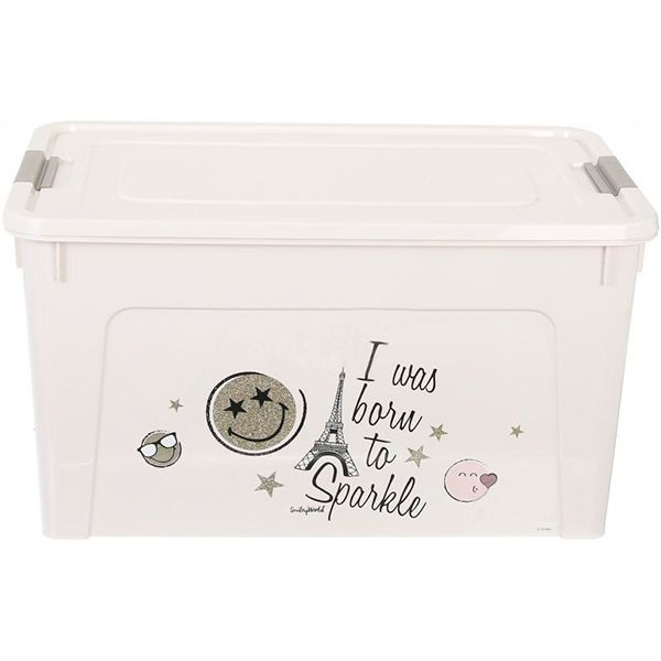 Ящик для зберігання Smiley Paris Chic 27 л кремовий 265x495x320 мм