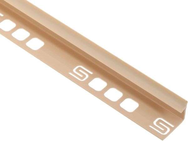 Уголок для плитки Salag внутренний 06 ПВХ 22006 12 мм 2,5м светло-бежевый 