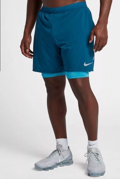 Шорти Nike M NK FLX DSTNCE SHRT 7IN 2IN1 892905-474 р. XL синій