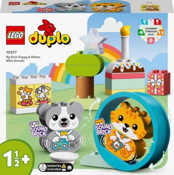 Конструктор LEGO DUPLO Мой первый щенок и котенок и их звуки 10977