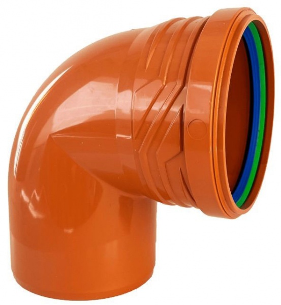 Коліно каналізаційне ESTERNO 160х45° ASG