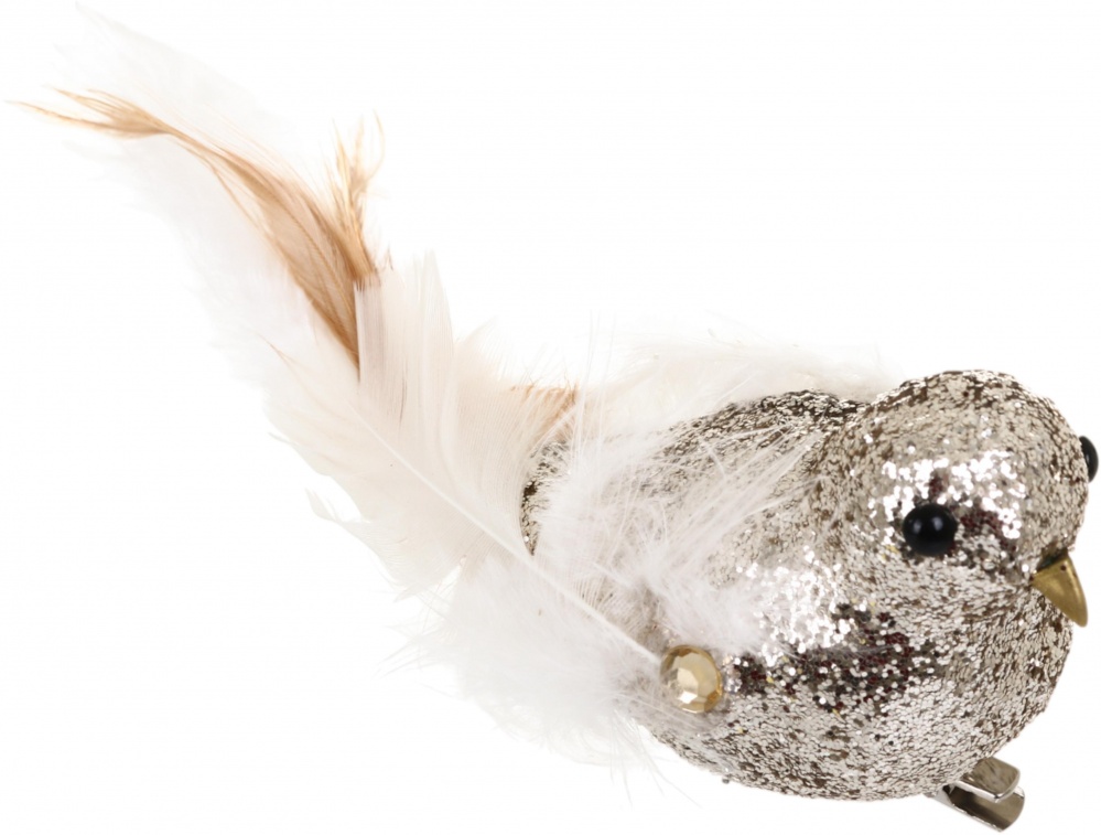 Декорация птичка с блестками 21х6 см в ассортименте 24JY8250