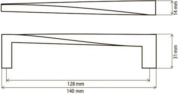 Меблева ручка D-703 G2-NW 320 мм хром DC