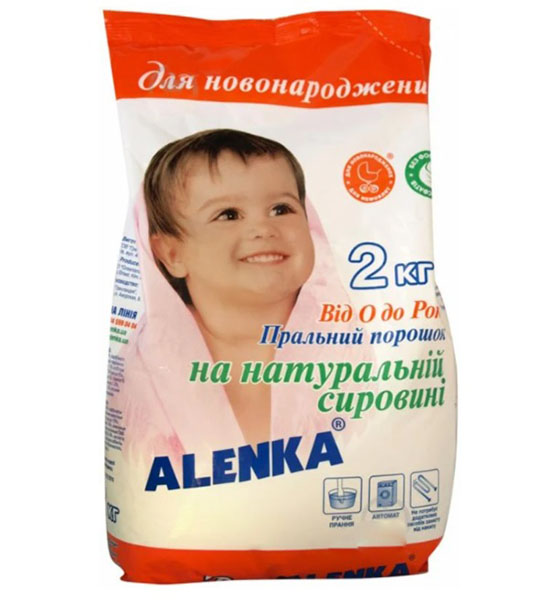 Стиральный порошок для машинной и ручной стирки Alenka для новорожденных 2 кг
