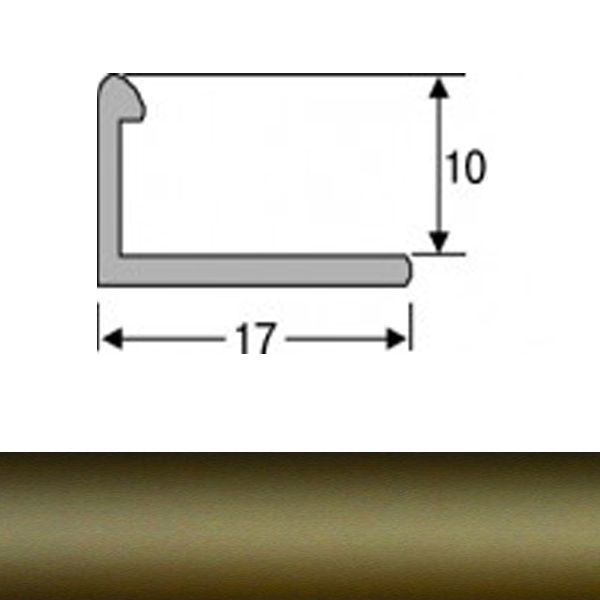 Порожек алюминиевый АП-10 анодированный TIS 2700 мм бронза