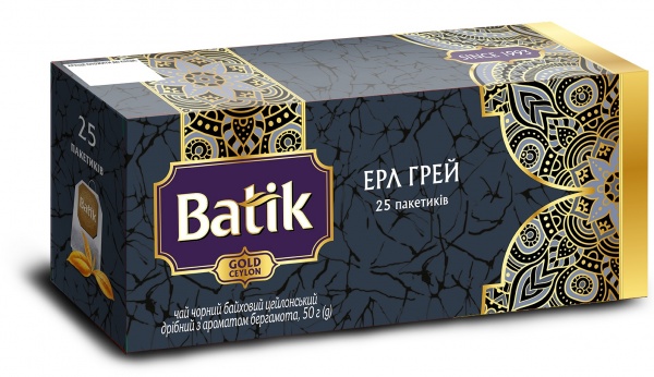 Чай чорний Batik Gold ерл грей 25 шт. 50 г 