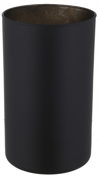 Ваза стеклянная Soft цилиндр 19,5 см черная 