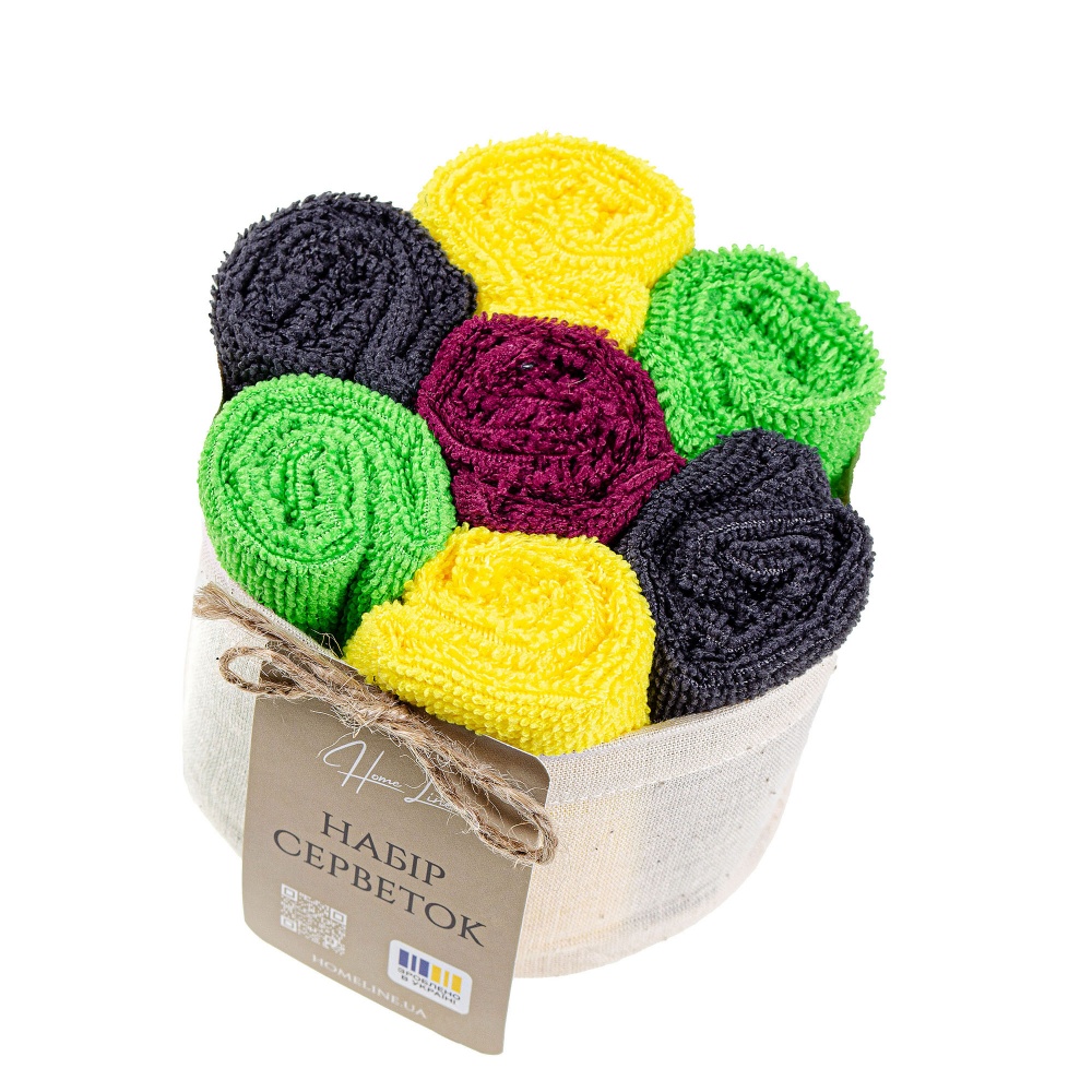 Набір серветок Homeline мікрофібра 30x30 см в асортименті