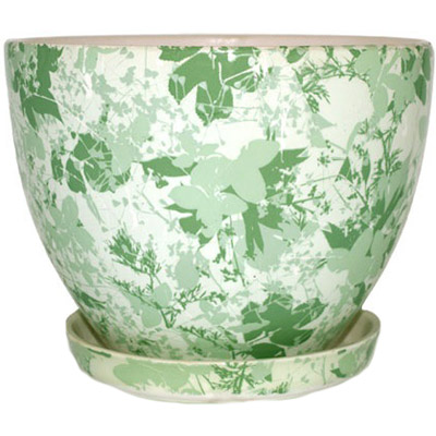 Горщик керамічний Керамол Техас 4 (Танго) круглий 2,5 л бежевий 