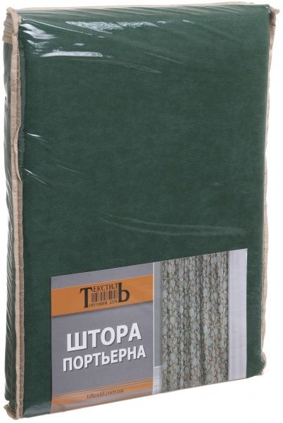 Штора SL 1004-V25 150х290 см смарагдовий