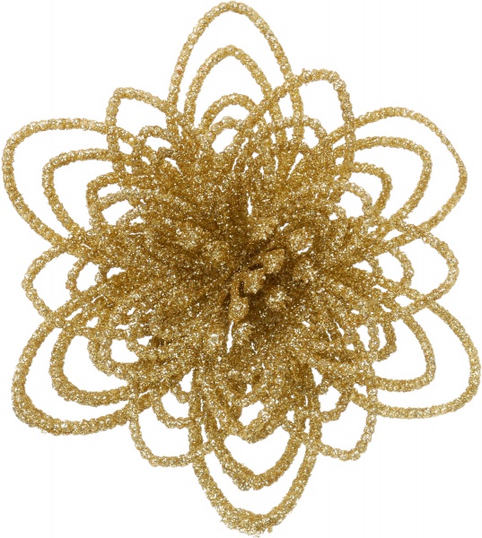 Квітка декоративна Shunda 12 см золотиста