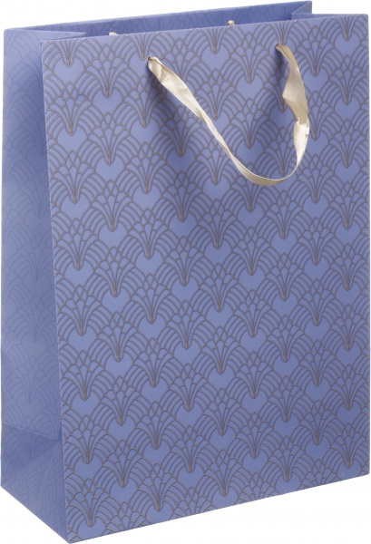 Пакет подарочный XLL-1 D-1141 лавандовый узор с лаком глитер