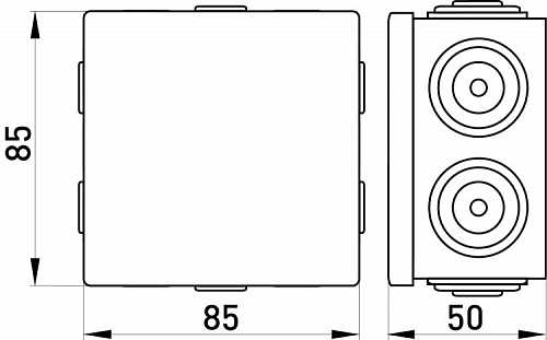 Коробка розподільча E.NEXT e.db.pro.85.85.50u ПВХ p016102