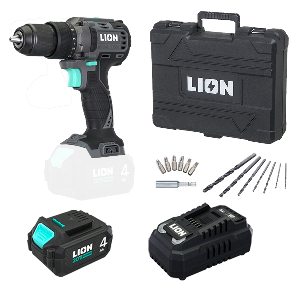 Шуруповерт акумуляторний LION BD1-20BL-45NM-4A1-C — фото 1