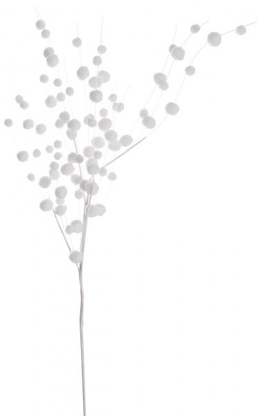 Веточка декоративная со снежками 75 см 10A5414K 