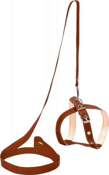 Поводок-шлея Collar капроновая 1,4х130 см коричневый