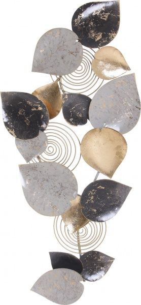 Декор настенный Глянец 97x43 см черный/золото 