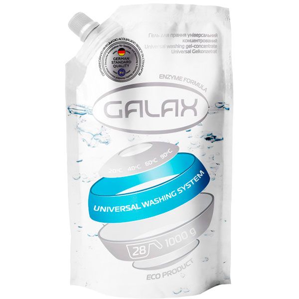 Гель для машинной и ручной стирки Galax Wash универсальный 1 л