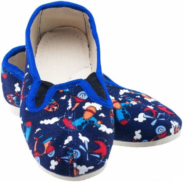 Тапочки для мальчиков Экотапок Резинка синие с супинатором 1025 р.28,5