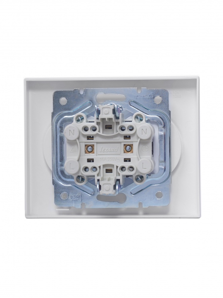 Розетка 2 без заземлення Lezard Vesna IP20 білий 742-0200-128B