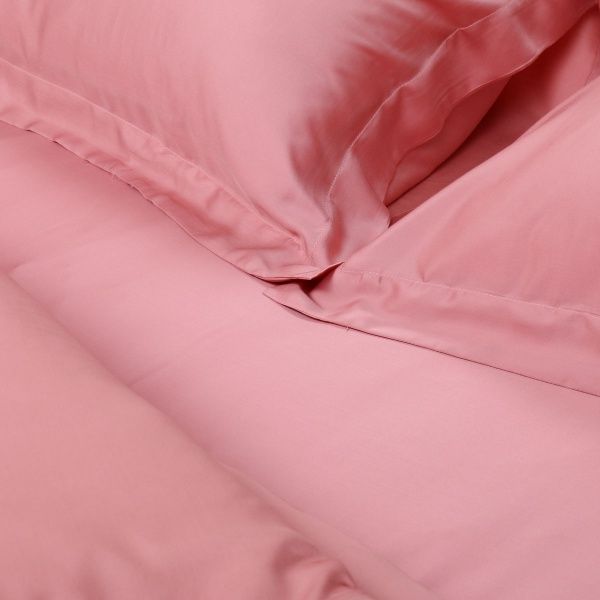 Комплект постільної білизни Bamboo сімейний рожево-помаранчевий La Nuit 