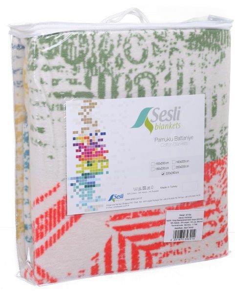 Плед stripe 220x240 см різнокольоровий Sesli Tekstil