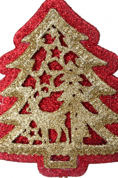 Декоративна підвіска ПіонеR Ялинка пластикова (4 види) 17 см в асортименті