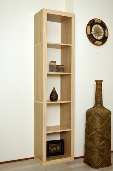 Етажерка пристінна Inteo Кубус МІКС1х5 1854х438х290 мм дуб тахо