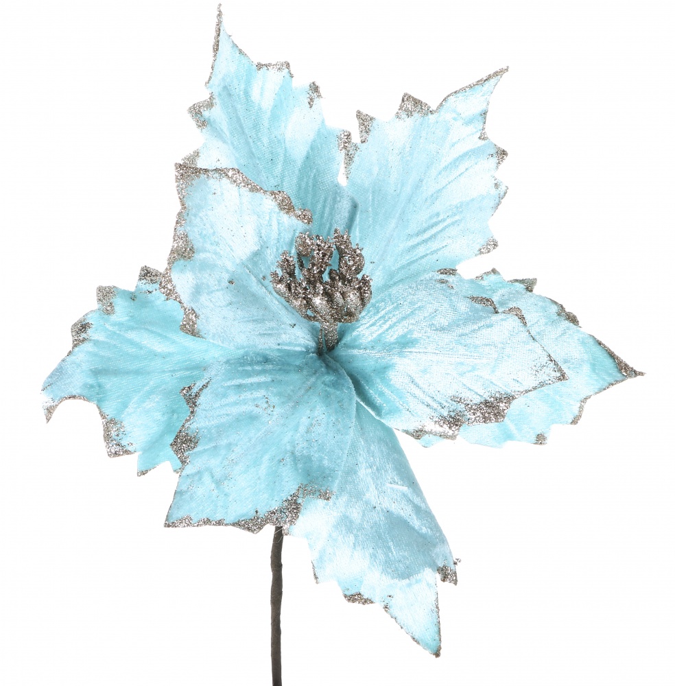 Квітка декоративна пуансетія рельєфна 25 см колір в асортименті EYF20-3717