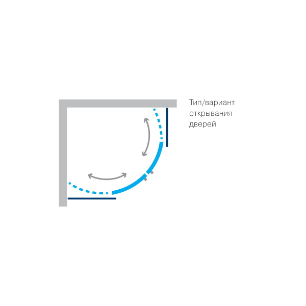 Душевая кабина Koller Pool ROUND 1200x800x1900 мм полукруглая R12080RC