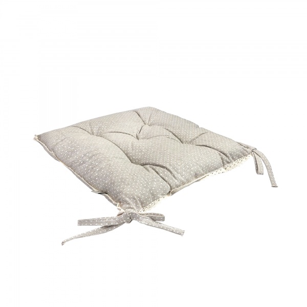 Подушка на стул ШАЛЕ Горошек с кружевом La Nuit