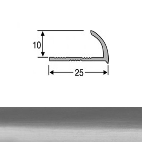 Уголок для плитки TIS внешний алюминий 81,1,NAP 10 мм 2,7м полированный