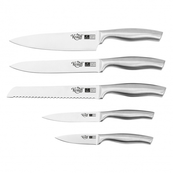 Набор ножей на подставке 7 предметов (с доской для нарезки) Wikinger 29-305-014 Krauff