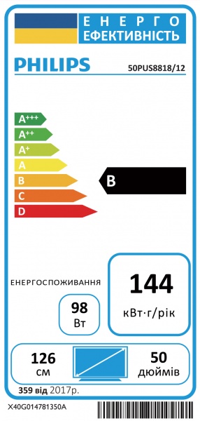 Телевизор Philips 50PUS8818/12