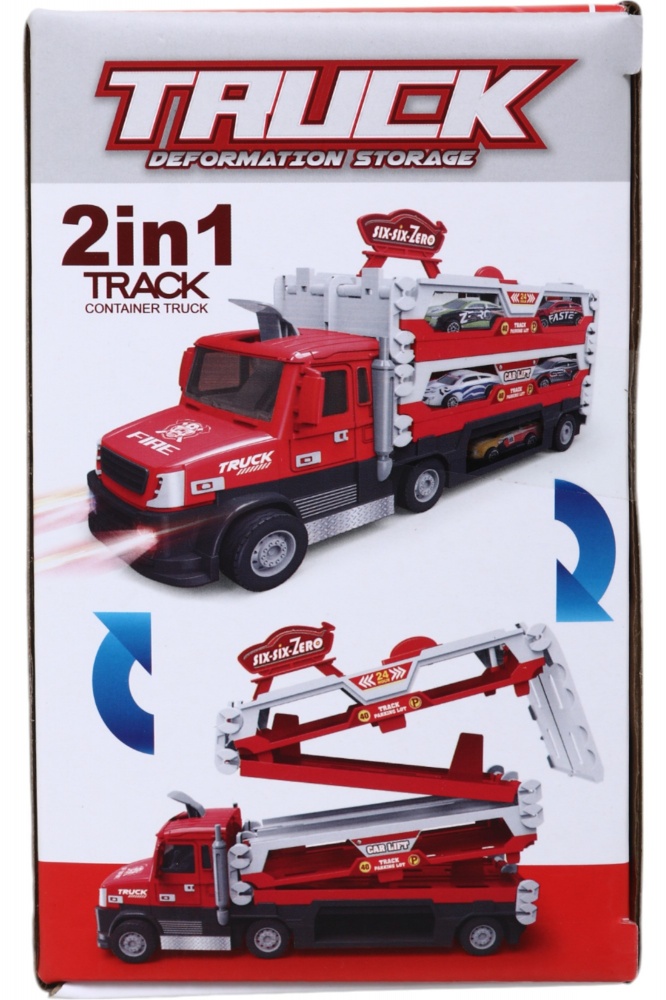 Вантажівка-транспортер XiaoBaiCai 2в1 4 машинки MC231263