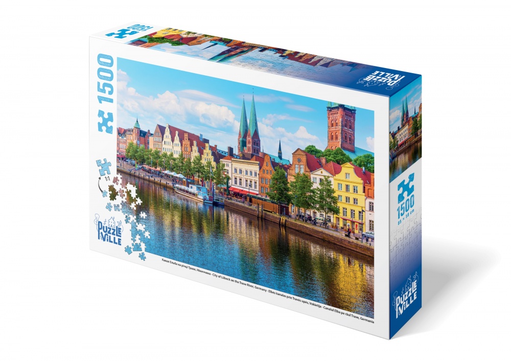 Пазл PUZZLEVILLE Місто Любек на річці Траве, Німеччина 1500 елементів PZL1500_5