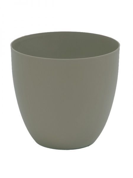 Горщик пластиковий Plastiken Cuenko TES 8426 круглий 9,5 л сірий 