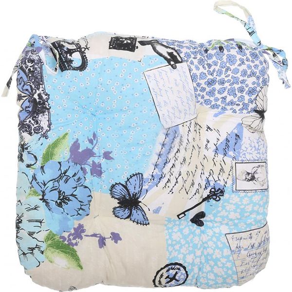 Подушка стеганая Soft 38х38х8 см синий