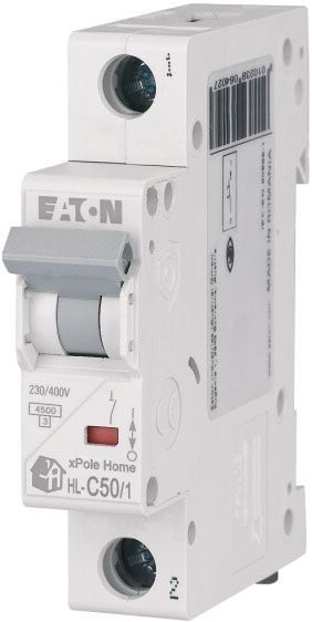 Автоматический выключатель Eaton 1п 50A HL-C50/1 4,5kA 194736