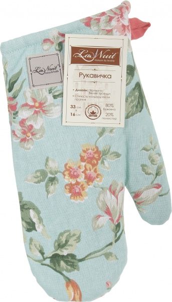 Прихватка-варежка Большие розы 16x33 см разноцветный La Nuit 