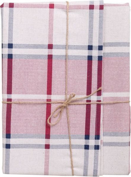 Скатерть Шарлотта клетка 136x180 см бежево-красный La Nuit 