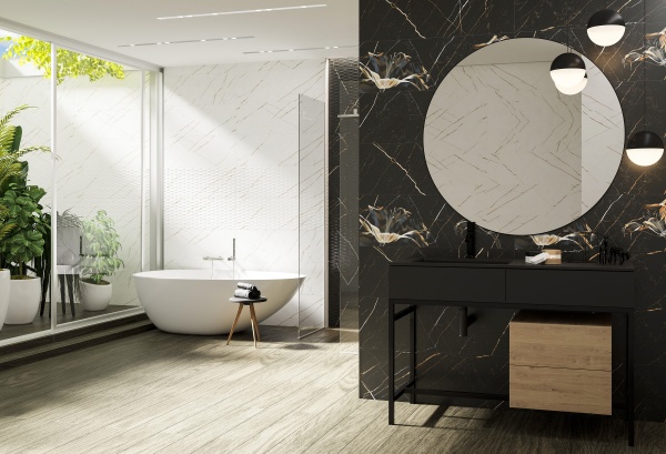 Плитка InterCerama Dark marble чорний 3090 210 082 30x90 