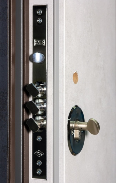 Дверь входная Булат Гарант 535 бетон антрацит 2050x950 мм левая